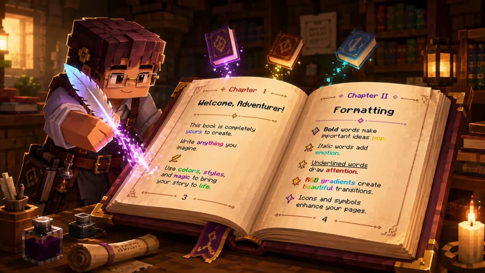 Minecraft Book Editor interface preview