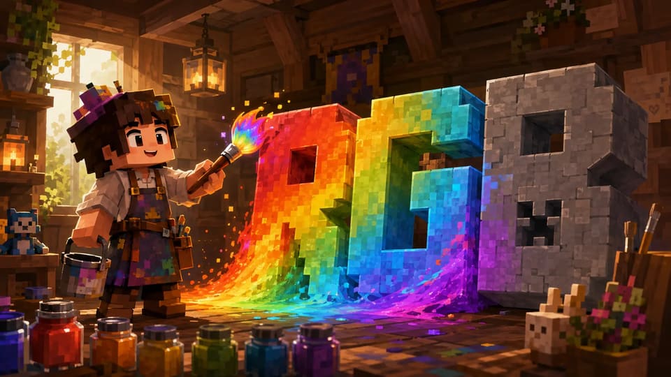 Minecraft RGB Gradient Generator interface preview